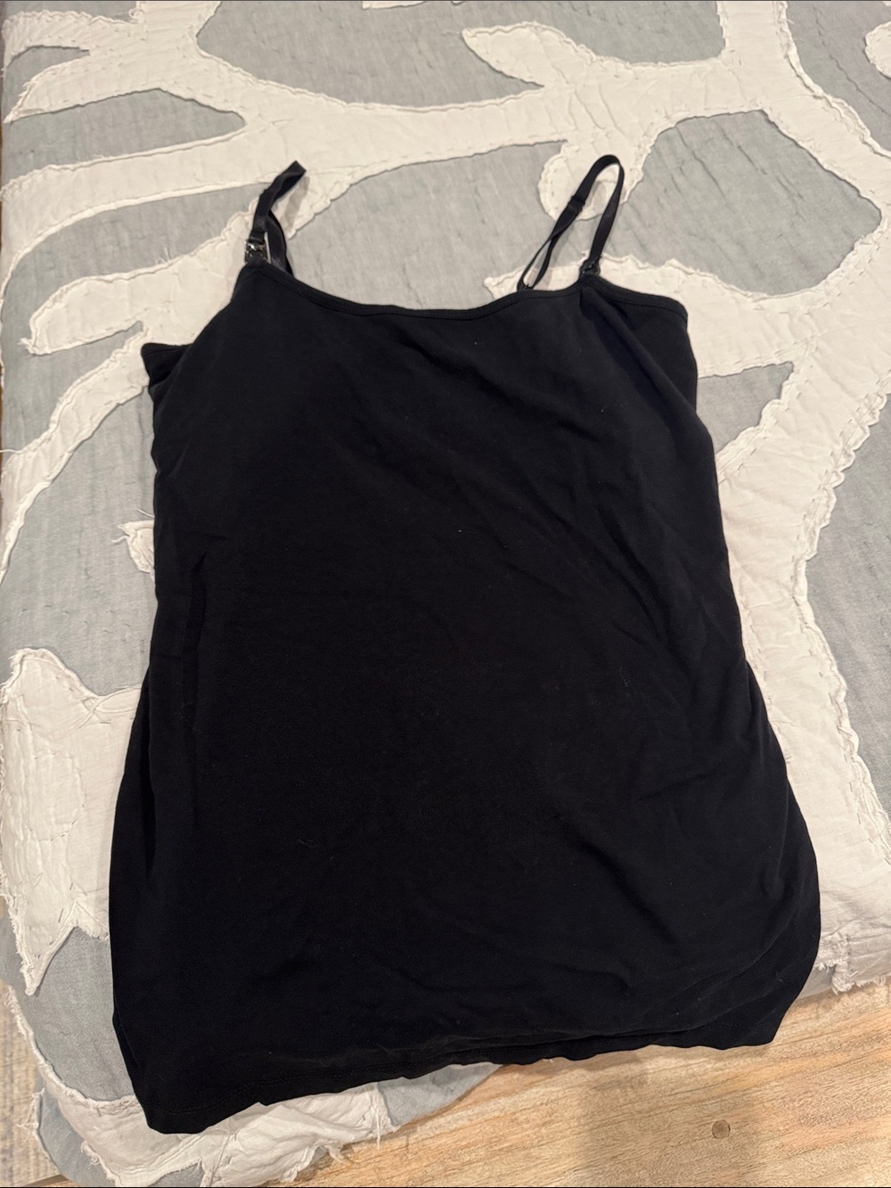 Motherhood Maternity Black Adjustable Straps Nursing Cami